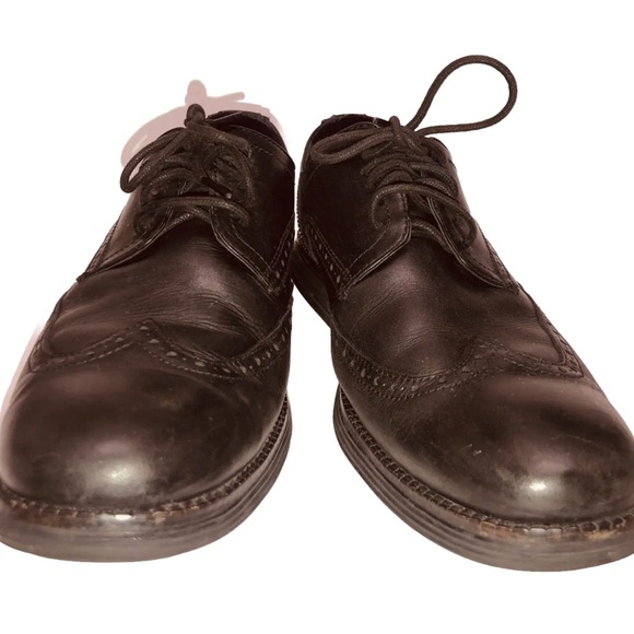 - Men's Cole Haan Original Grand
Shortwing‎ Wing Tip Derby Shoe Black 11.5 M - Picture 6 of 15
